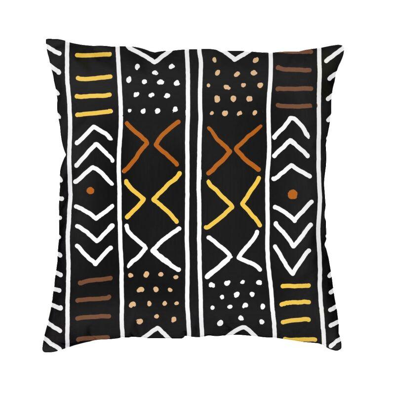African Safari Mud Cloth Cushion Covers Sofa Living Room Tribal Ethnic Bohemian Motif Square Throw Pillow Cover 40x40cm