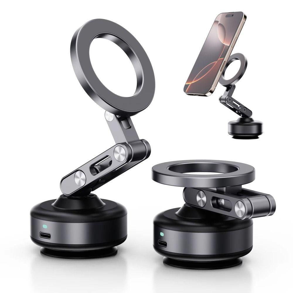 Vacuum Adsorption Magnetic Mobile Phone Holder Suction Cup Folding Tablet Stand Car Mount Universal Phone Bracket Desktop