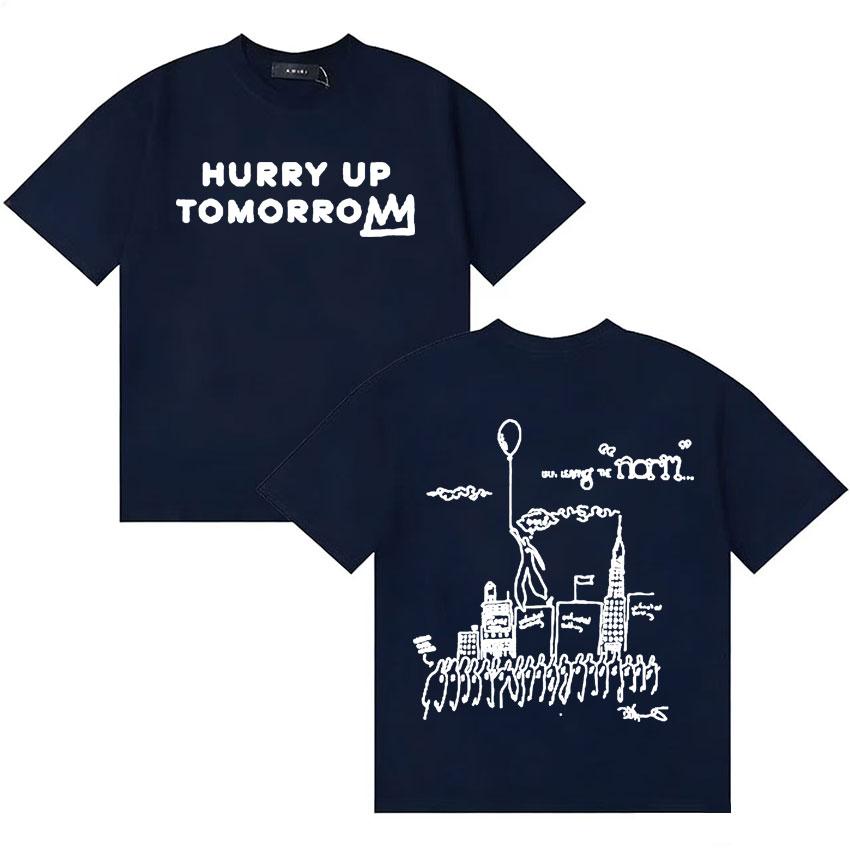 The Weeknd Beeil dich Morgen Merch T-Shirts 2025 Druck T-Shirts Unisexs Beliebte Kleidung Mode Übergroße Lockere T-Shirts Unisex