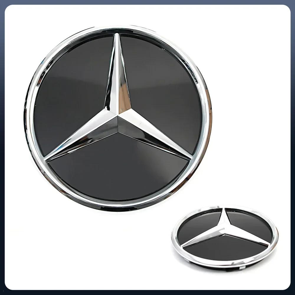 Hot Car Sticker For Mercedes Benz Silver And Black Front Grill Newest 3D Style Emblems W176 W246 W205 W212 W207 W217 W251 R231 W