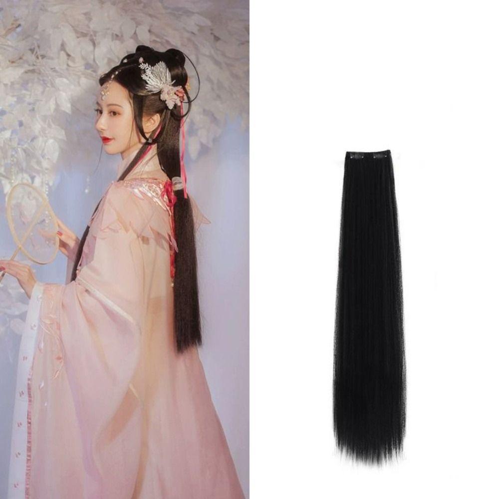 Traditional Long Straight Hair Piece Ancient Hanfu Wig Pads False Hanfu Wig Piece Women
