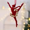 Wine Red Plush Christmas Tree Pendant Glitter Bow Christmas Decorations  Holiday Season