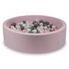 Dry Pool, Powder Pink, 110x30 Cm, with 400 Balls: Pearl, Gray, Light Pink