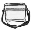 Transparent Messenger Shoulder Bag Clear Tote Bag Purse with Zipper Closure for Outdoor Traveling