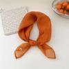 Transparent Cotton Linen Scarves Thin Pure Color Silk Scarf Retro Small Square Scarf  Beach
