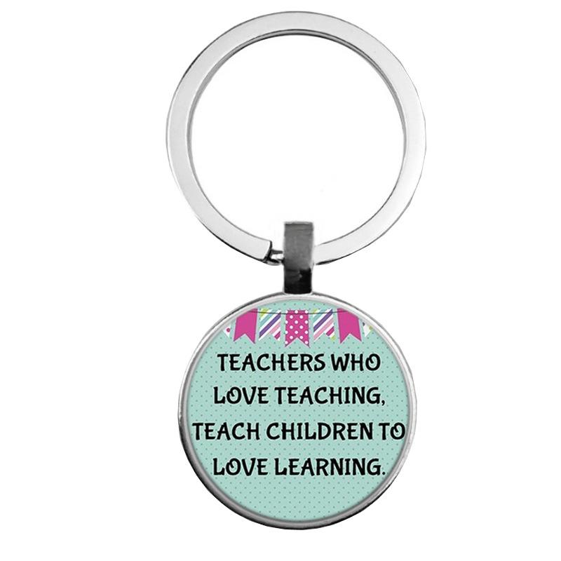 Keychain Accessories Pendant Floral Thanksgiving Text Good Friends Retro Personalized Keychain Gift Pendant