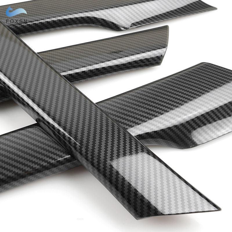 For VW Tiguan 2008 2009 2010 2011 2012 2013 2014 2015 2016 ABS Carbon Fiber Texture Door Panel Handle Grip Cover Protective Trim