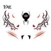 Skin Friendly Temporary Face Art Halloween Tattoo Stickers, Waterproof Scary Makeup Decals for Party, Durable Sweat Proof Stickers Wound Scar