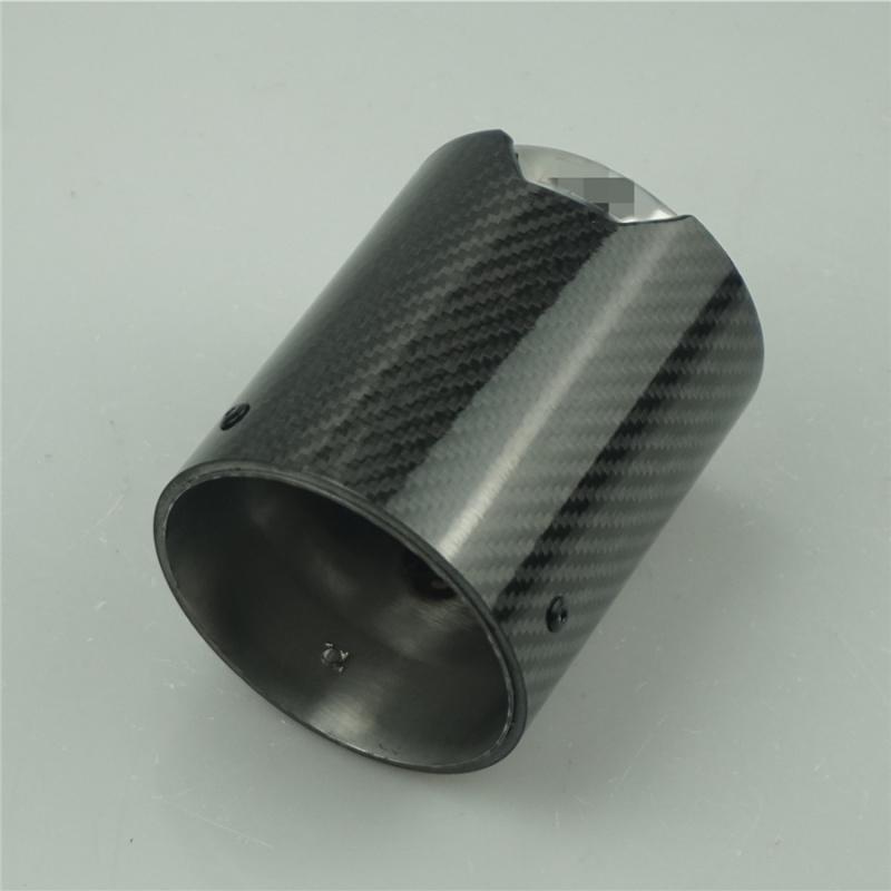 2Pcs 3Inch Inlet 3.66Inch Outlet Car Real Carbon Fiber Exhaust Tips For Bmw Usa
