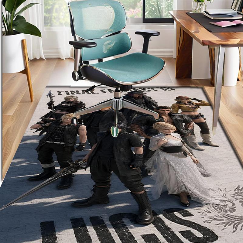 Final Fantasy Pattern Rug, Indoor/Outdoor Mat, for Picnic, Gameroom, Bedroom, Office, Living Room, Home Decor Carpet, Birthday Gift