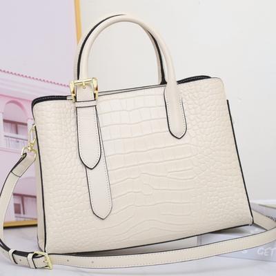 Leather Women's Bag Shoulder Bag Girls' High-end Sense New Crocodile Pattern Tote Bag Women's Versatile Fashion Messenger Bag