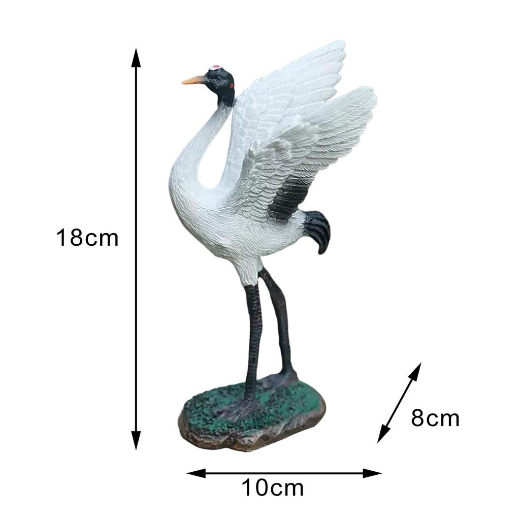 Venkovní zahradní sochy Jeřáb Řezba Pryskyřičné dekorace Vynikající řemeslo Maketa pro jezírko Trávník Stolní deska Venkovní Domov