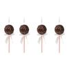 4PCS Sequins Bow Christmas Balls Pendants Foam Ball Fake Lollipop Xmas Decorations  Wedding Party