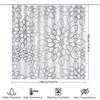 Modern Floral Shower Curtain White And Gray Flower Pattern Waterproof Bathroom Decor For Home Decoration