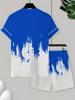 Men 2Pcs Los Angeles Letter Print T-shirt Shorts Set Summer Casual Outfit