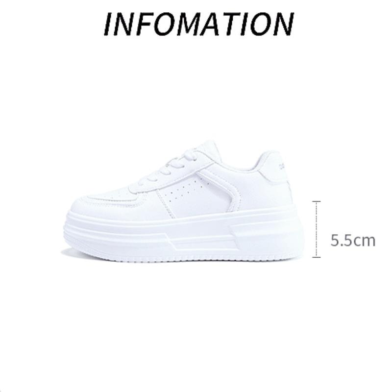 Fashion White Shoes Women 2024 Autumn Outdoor Running Shoes for Women Winter Thick Bottom Height Increase Board Casual Shoes Sneakers