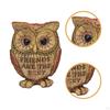 Owl Figurine Animal Sculpture Decorative Statue Tabletop Ornament for Bookshelf Office