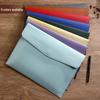 Custom Waterproof A4 Leather Document Folder with Snap Button for Business - Thickened File Bag with Logo Printing