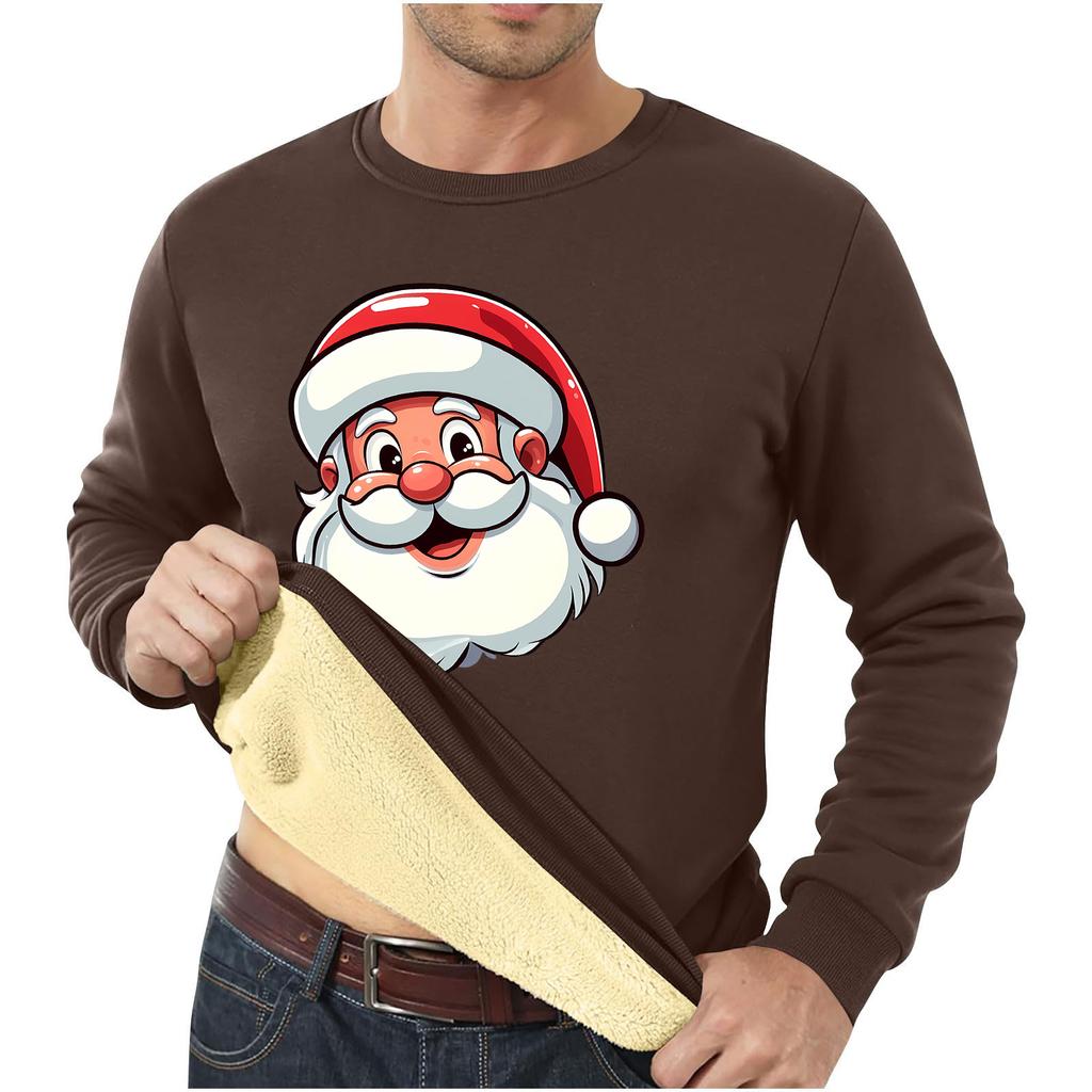 Men Sweatshirt Christmas Shirt Long Sleeve Funny Holdiay Crewneck Xmas Tops