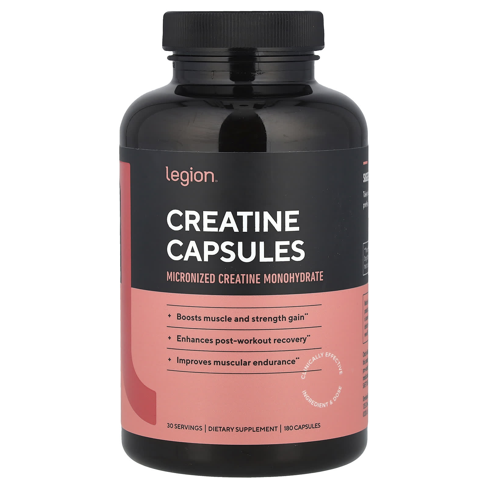 

Creatine, 180 capsules (833 mg per capsule)
