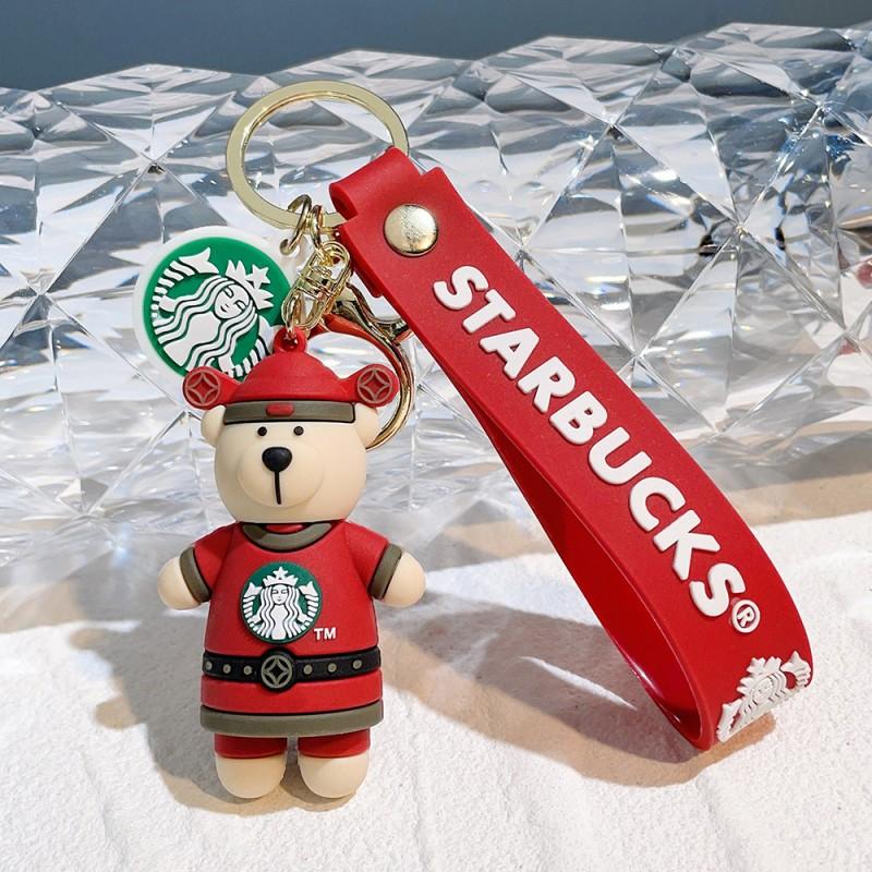 Porte-clés Starbucks Ours En Silicone Mignon, été, Multicolore, Neuf Avec étiquettes