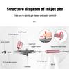 Oxygen Injector Mini Air Compressor Kit Air-Brush Paint Spray Gun Airbrush For Facial Hydrating Device Mist Sprayer Beauty Tool