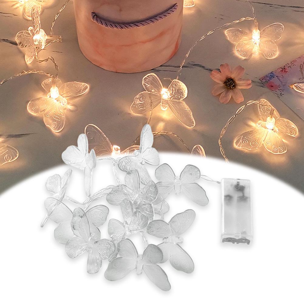 3m 20LED Butterfly String Lights Creative Butterfly Night Lamp Butterfly Decorative Lights for Garden Wedding Party Decoration