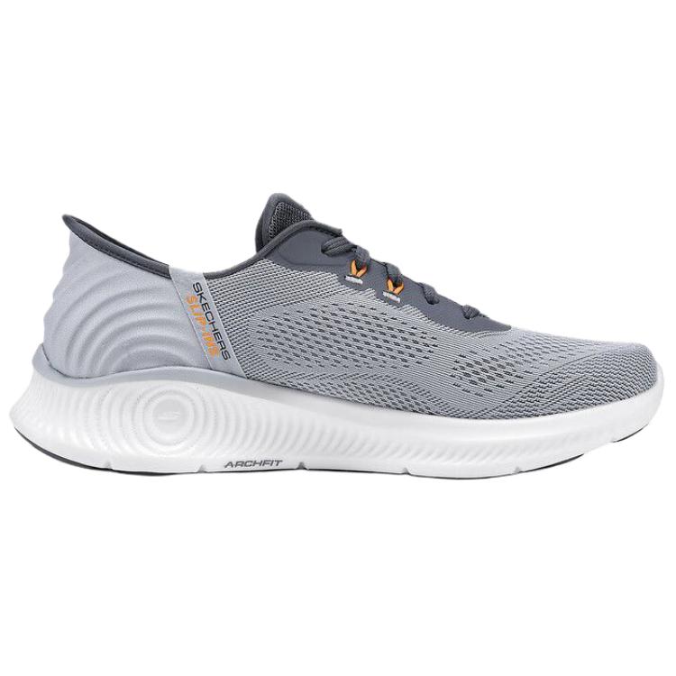 Skechers Go Walk Scarpe Casual Basse alla Moda Comode da Uomo Sneakers Grigio Bianco Arancio 216314C-CHAR
