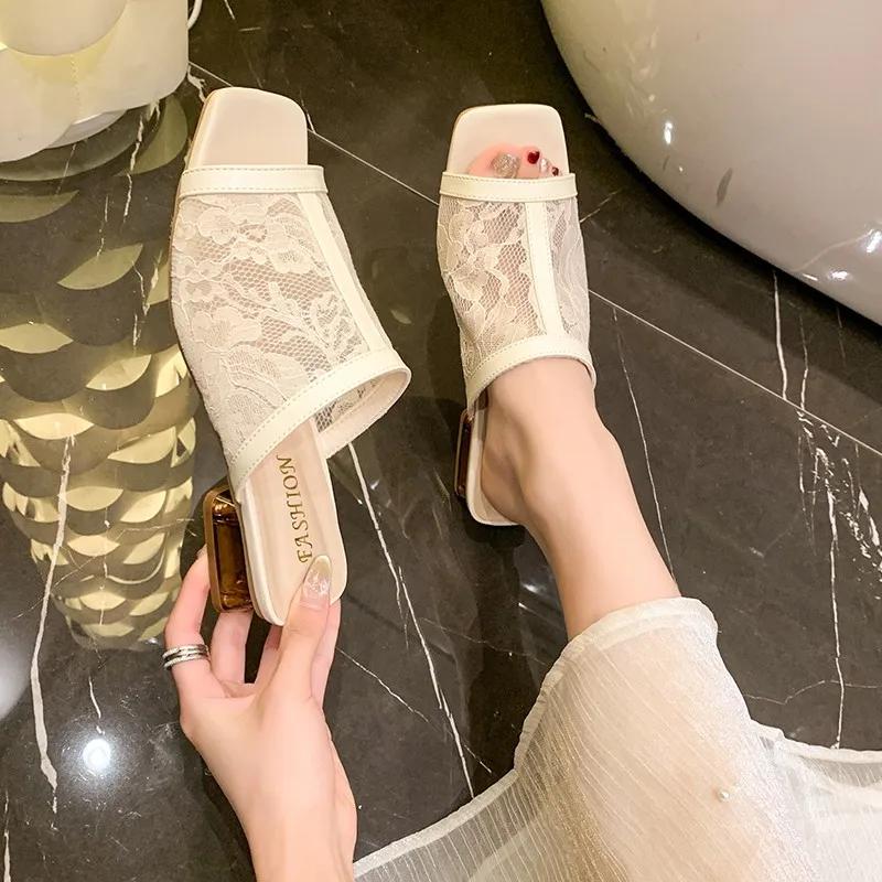 Women Fashion Sweet Black & White Multi Color Peep Toe High Heel Sandals Lady Classic Pu Leather Summer Sandals 2025