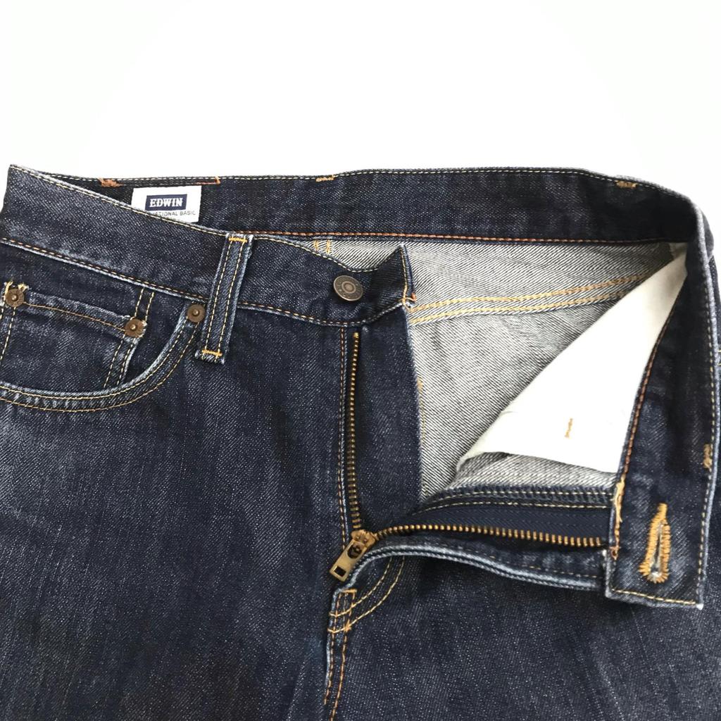 Made in Japan EDWIN 403 Denim Pants W28/W71-H88 Men S Inseam 75cm Indigo(USED)