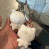 Cute Headphones Kitten Couple Keychain Mini Crying Cat Doll Plush Keyring Cartoon Dog Bee Bag Pendant Charms Backpack Decoration