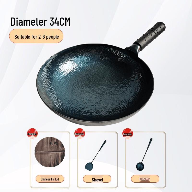 Wutuo Wrought Iron Non-stick Fish Scale Wok