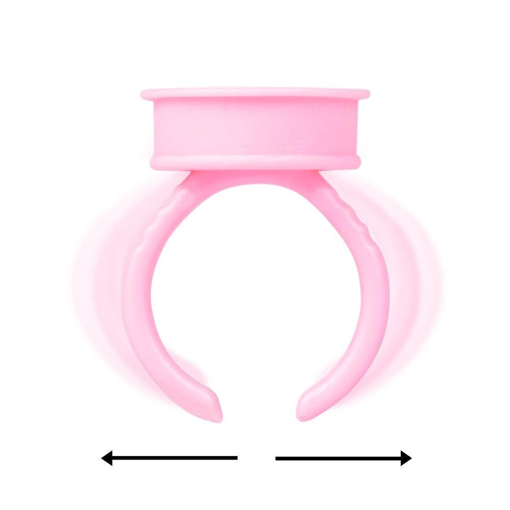 Pink Pigment & Glue Holder Ring for PMU, Lash Extensions & Tattooing.