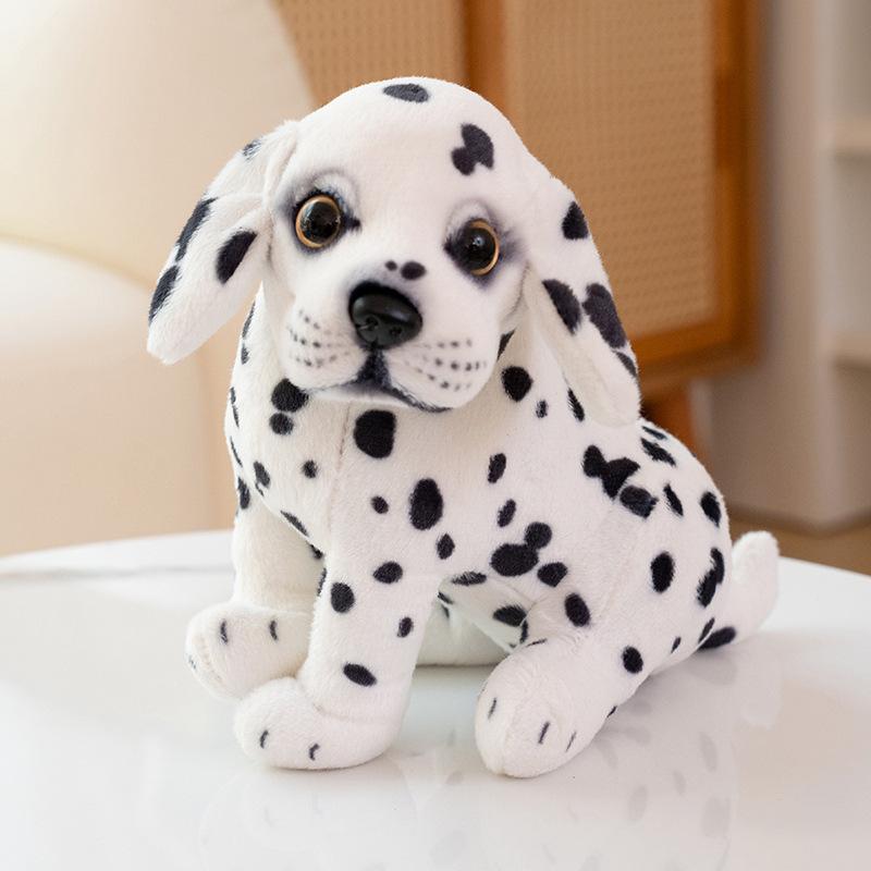 Cute simulation puppy dog spotted dog doll plush toy husky doll home decoration children's rag doll