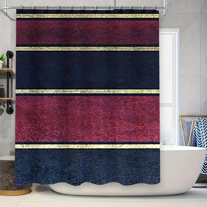 

Nature Shower Curtain Fall Forest Scene with River Rocks Waterfall Design for Bath Decor Waterproof Fabric with Metal Hook Rings 90x180cm