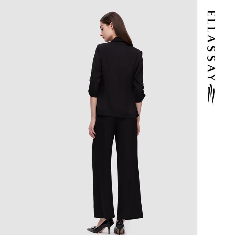 ELLASSAY Women's High-Waist Wide-Leg Pants