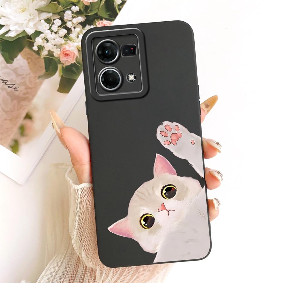 Case For OPPO Reno 7 8 4G Cover CPH2457 CPH2363 Lovely Cartoon Soft Silicone Matte Bumper For OPPO F21 Pro Cases F21s Pro Fundas