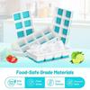 Large Reusable Ice Cube Trays Easy-Release Flexible Ice Cube Molds With Lids Big Square Cubed Ice Trays For Cocktail Coffee