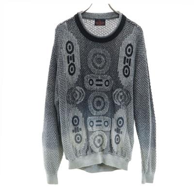 Santa Fe 90s Made In Japan Linen Blend Old Long Sleeve Sweater 4 Gray Men's Used