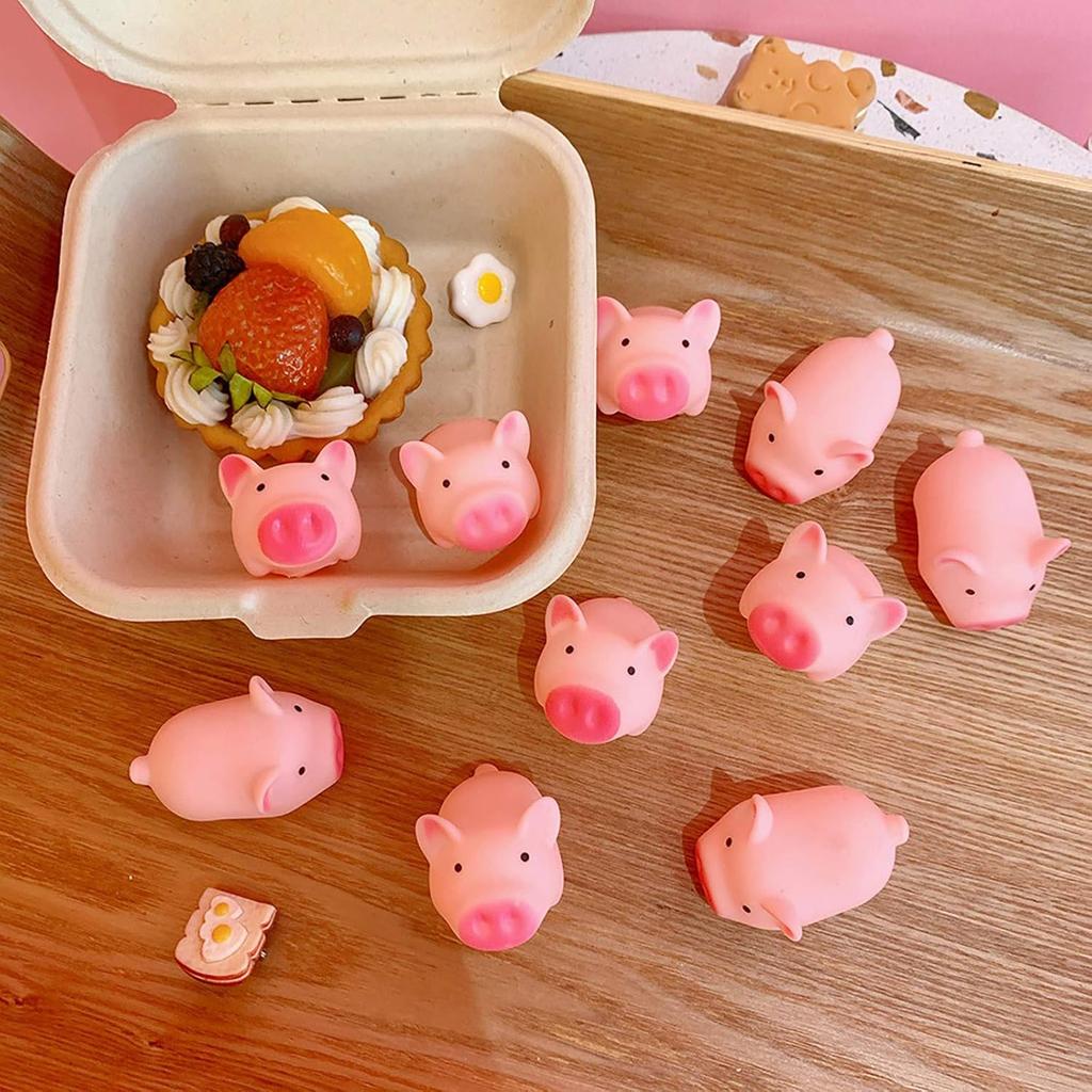Tvoip 25Pcs/Lot New Cute 5cm/2Inch Dog Toys Pink Screaming Rubber Pig Pet Toys Squeak Squeaker Chew Gift Home Decorations