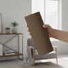 Decorative cylindrical brown vase for flowers, classic shape, elegant