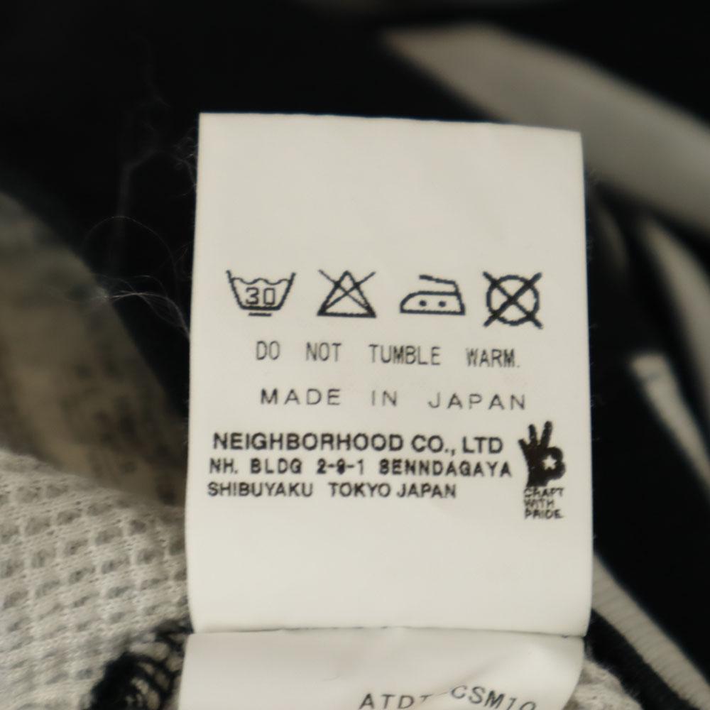 WTAPS made in Japan Border Pattern Long sleeve Zip hoodie S white x black Men's Used