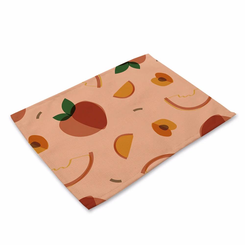 Lemon Fruit Placemats Summer Ice Cream Place Mats Waterproof Non-Slip Heat-Resistant Linen Outdoor Flamingo Dinner Table Mats