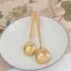 Brass spoon household spoon pure handmade coffee spoon long handle thickened pure copper solid tableware dessert spoon soup