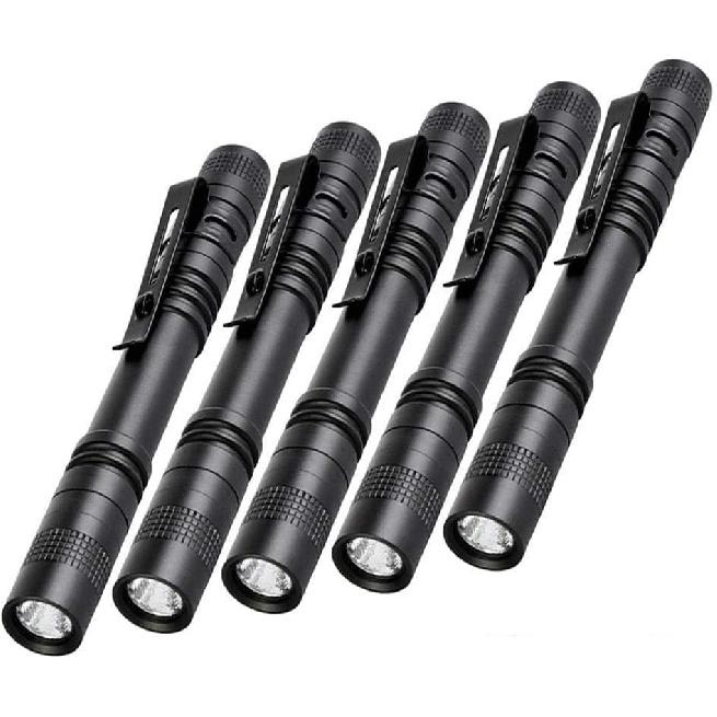 Pen Flashlight,5PCS Led Pen Light Flashlights with Clip,Mini Pocket Flashlight Small Penlight Inspection Flashlight