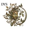 Dekorative Metallblätter und Ranken Waldgöttin Wandkunst, Eisenskulptur für Wohnzimmer Schlafzimmer, Hängendes Ornament im Bohemian Dekorstil, Natur