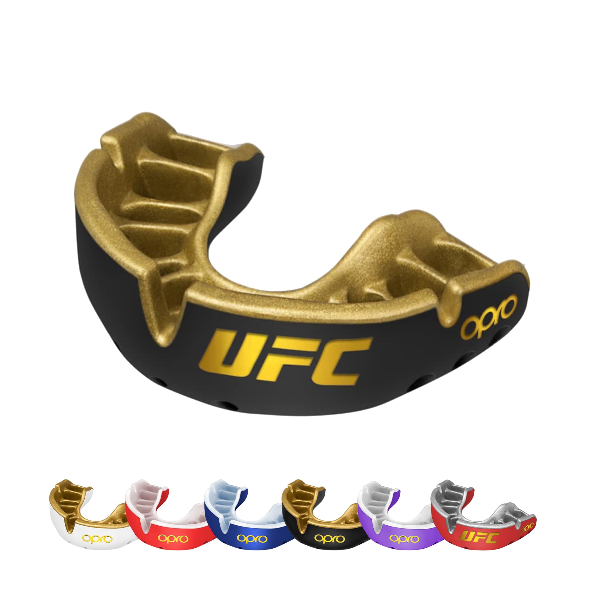 

OPRO Mouthguard Sports Mouthpiece Сделано в Англии [Самостоятельная подгонка/Золотой уровень] [Официальный магазин] (Для детей, UFC/Черный и Золотой)