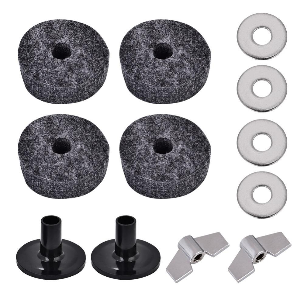 Black + Silver+Grey Cymbal Replacement Parts Felt + Plastic+Metal Hi-Hat Clutch Felt For Drum Set