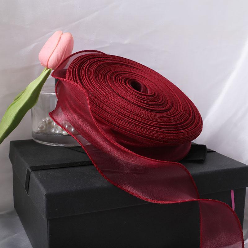 Curled Fish Tail Yarn Ribbon - 50 Yards Wavy Edge for Cake & Flower Decoration