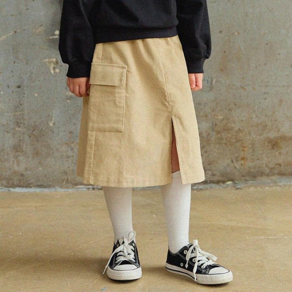 

Olivan Corduroy Logo Waffen Skirt Beige beige/160